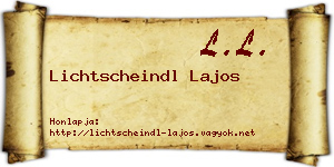 Lichtscheindl Lajos névjegykártya